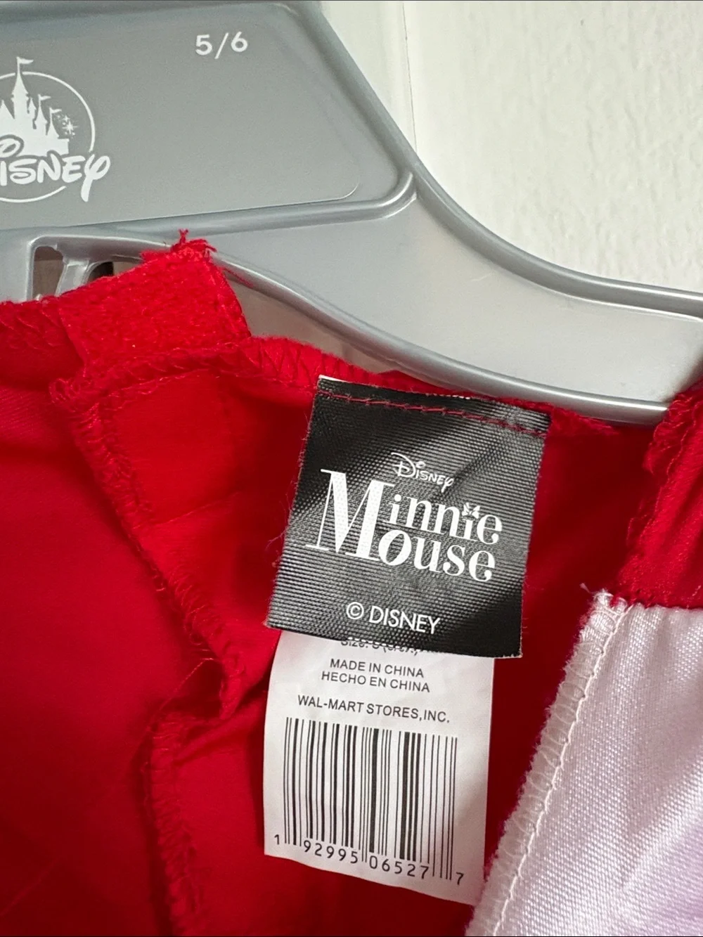 Disney Minnie Mouse Costume Dress Size 6 Red/White